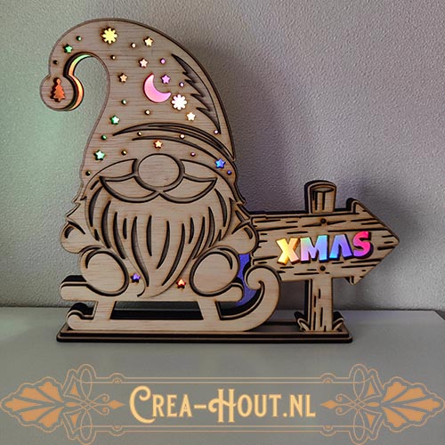 Gnome op slee - Afbeelding 2