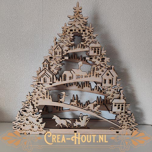 Kerstboom schwibboog - Afbeelding 2